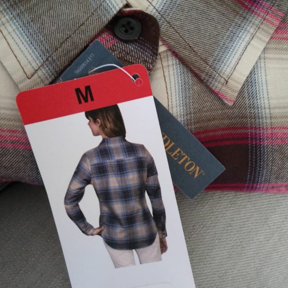 Pendleton Women's Long Sleeve Plaid Flannel Shirt - Picture 4 of 4